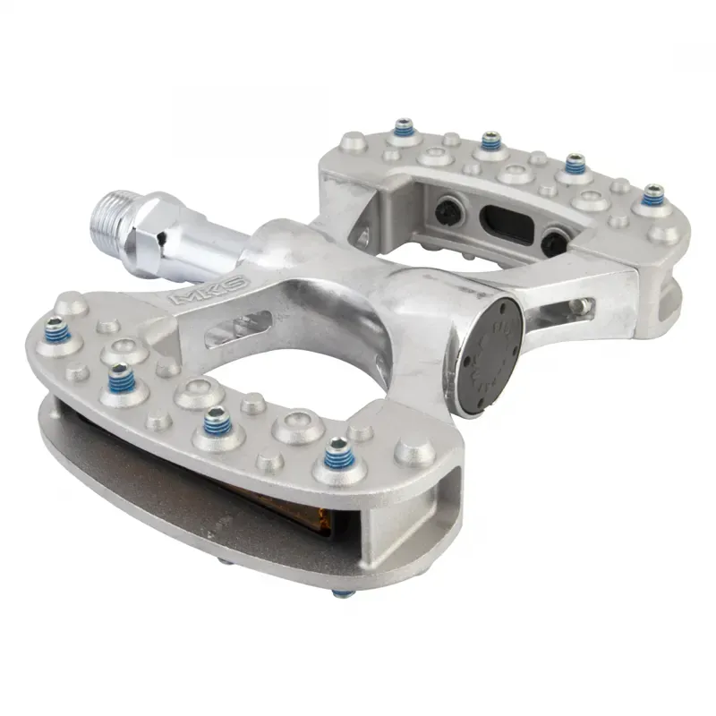 MKS Gamma 9/16-inch BMX Pedals in Raw Silver