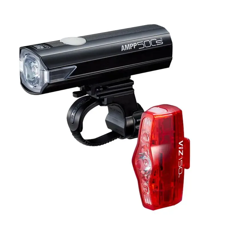 Cateye Ampp 500S/Viz 150 Bike Light Set in Black/Red-4