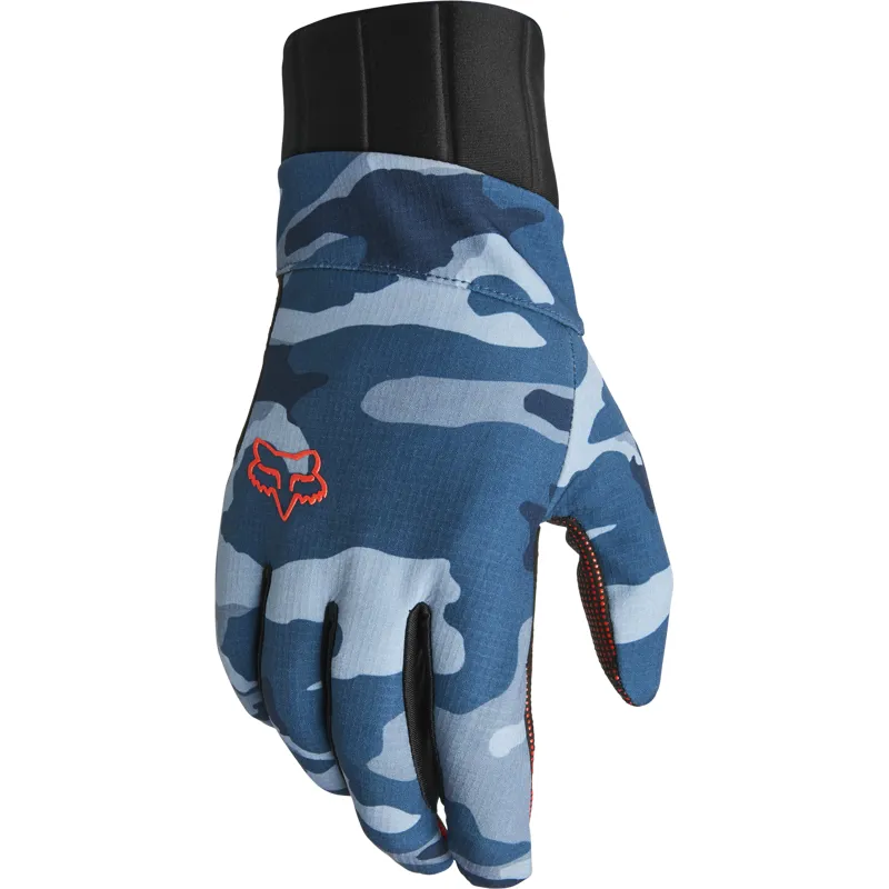 Fox Racing Defend Pro Fire Gloves in Blue Camo