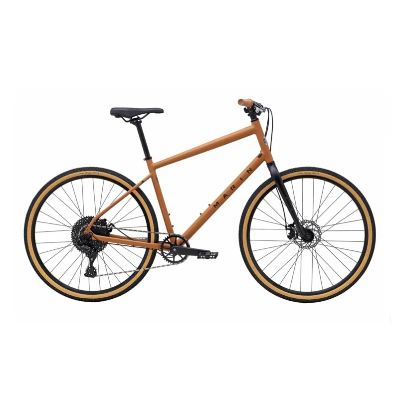 Marin Kentfield 2 Hybrid Sports Bike in Satin Tan/Black