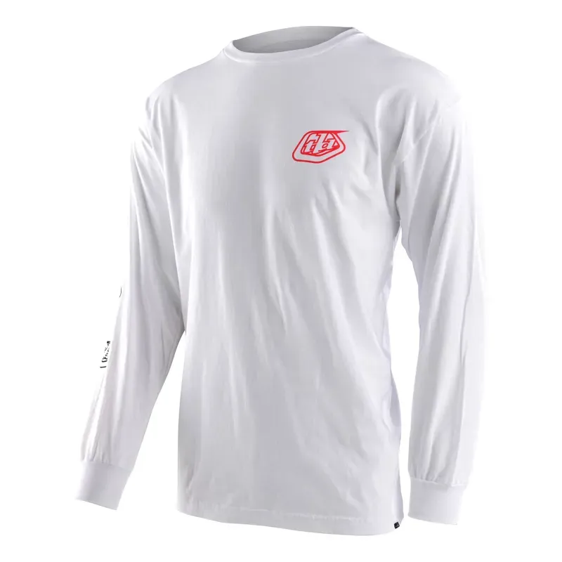 Troy Lee Designs Stamp Long Sleeve T-Shirt in White