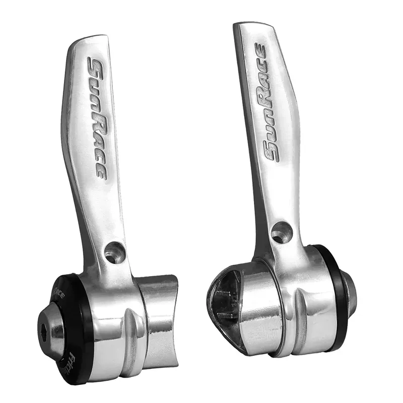 Sunrace R80 8-speed Downtube Shifters in Silver