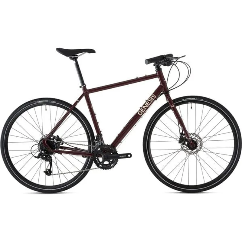 Genesis Broadway Aluminium Hybrid Bike in Red