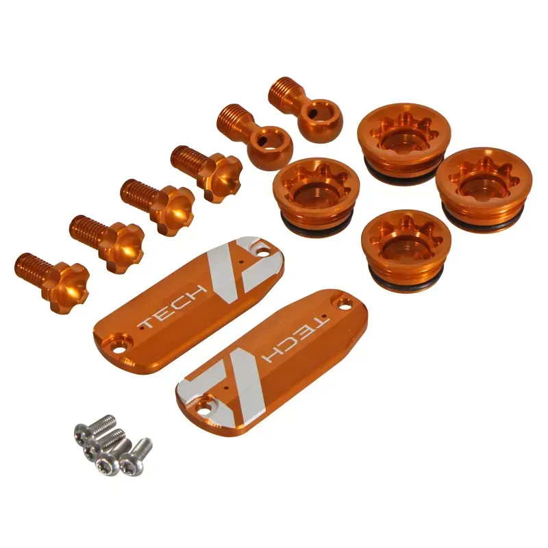 Hope Tech 4 V4 Brakes Custom Color Kit in Orange