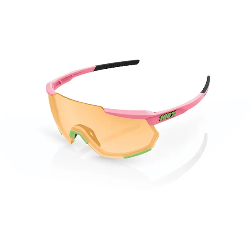 100% Racetrap Lens in Neon Pink/Orange