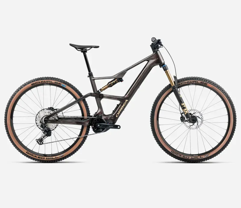 Orbea Rise SL M10 630W E-MTB In Cosmic Carbon View/Golden Sand Gloss