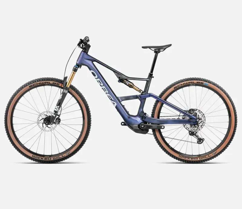 Orbea Rise SL M10 630W E-MTB In Tanzanite Carbon View/Carbon Raw Matt-1