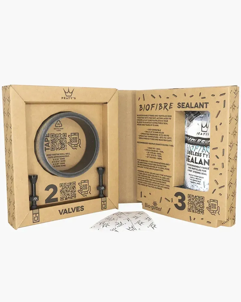 Peaty's Holeshot Tubeless Conversion Kit in Black-1