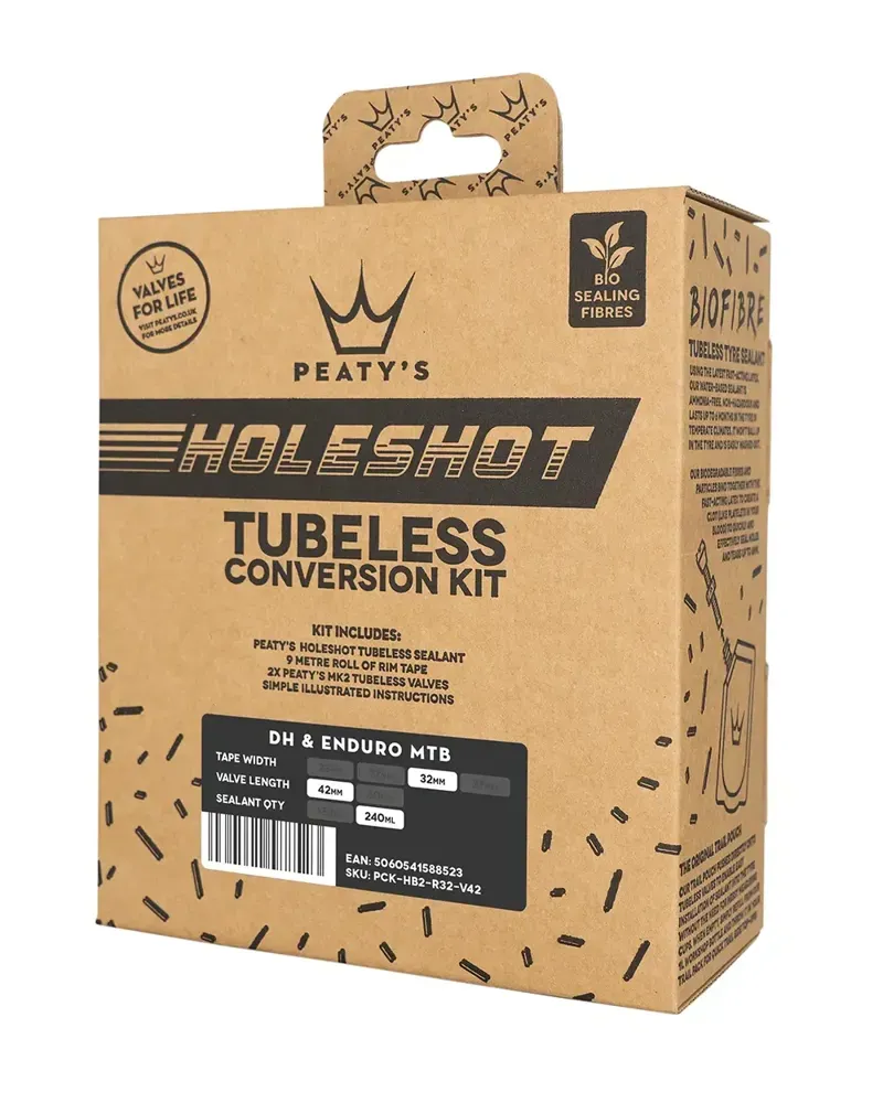 Peaty's Holeshot Tubeless Conversion Kit in Black
