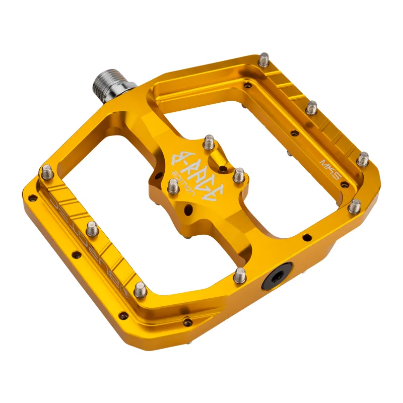 Burgtec Penthouse MK5 B-Rage Edition Flat Pedals Bullion Gold