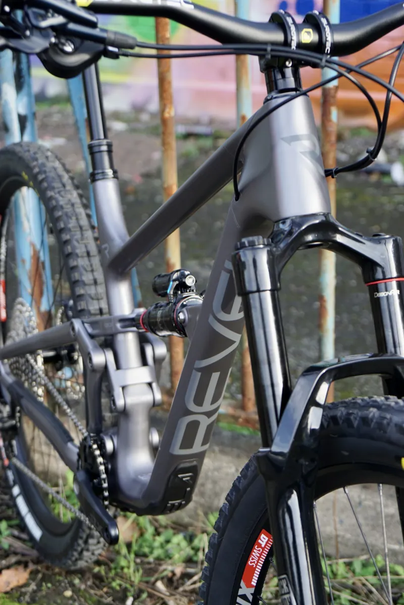 2022 Revel Rascal Custom Build Carbon Mountain Bike Size Large in Grey-1