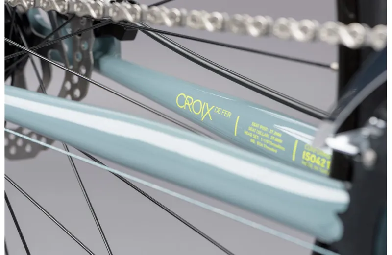 2021 Genesis Croix De Fer 10 Steel Flat Bar Gravel Bike in Blue -8