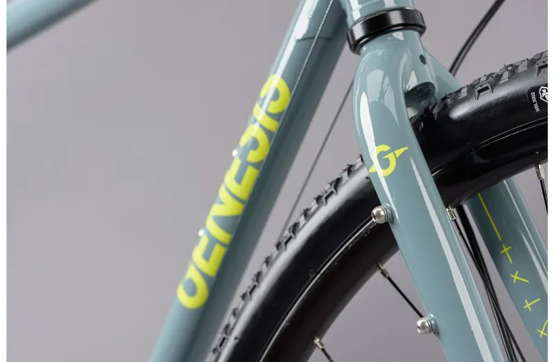 2021 Genesis Croix De Fer 10 Steel Flat Bar Gravel Bike in Blue -4