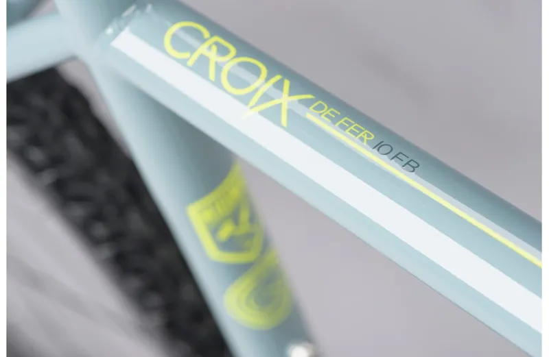 2021 Genesis Croix De Fer 10 Steel Flat Bar Gravel Bike in Blue -6