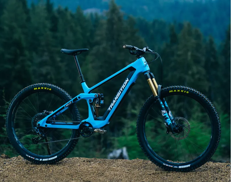 Transition Relay Carbon XX AXS Electric Mountain Bike in Tr Blue