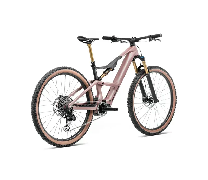 Orbea Rise Lt M-Team 420Wh E-Mountain Bike In Desert Rose/Carbon Raw Matt-2