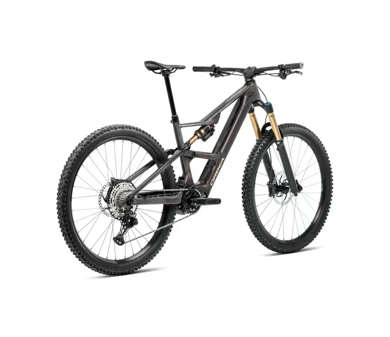Orbea Rise Lt M-Team 420Wh E-Mountain Bike In Cosmic Carbon View/Golden Sand Gloss-2