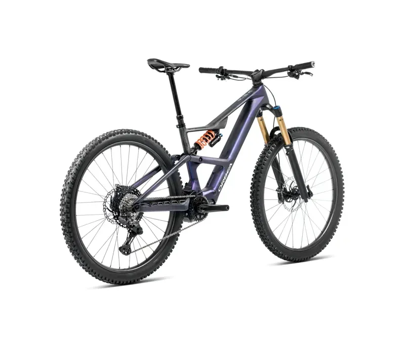 Orbea Rise Lt M-Team 420Wh E-Mountain Bike In Tanzanite Carbon View/Carbon Raw Matt-2