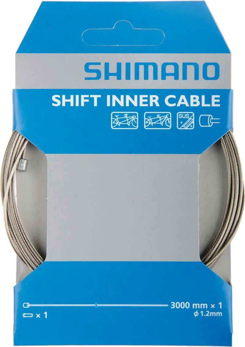 Shimano Tandem 1.2x3000mm Stainless Steel Shift Inner Cable in Silver-3