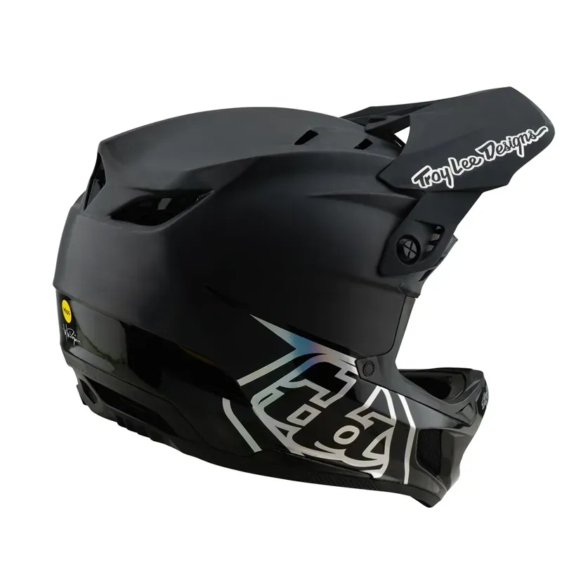 Troy Lee Designs D4 Carbon MIPS Helmet in Black/Silver-4