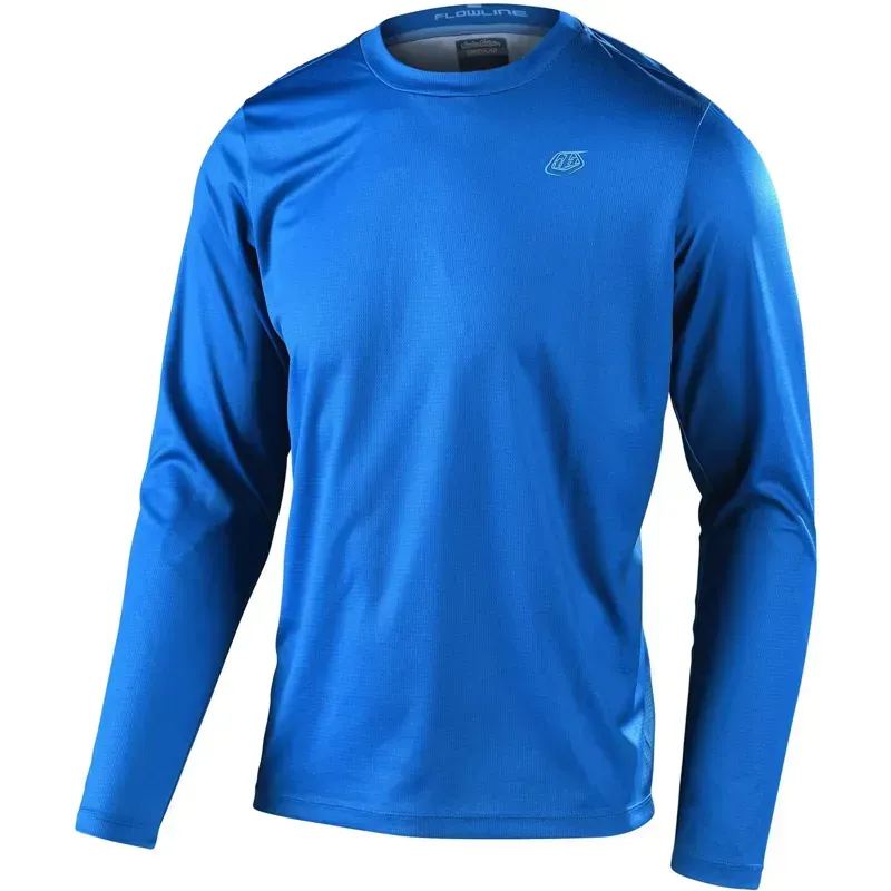 Troy Lee Designs Flowline Long Sleeve Jersey in Solid Blue